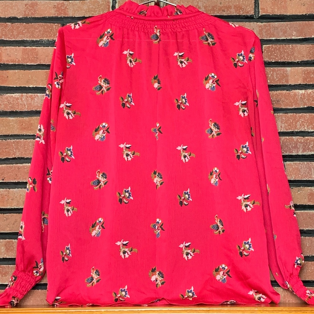 Ann Taylor Pink Floral Blouse SZ-XS - Picture 5 of 5